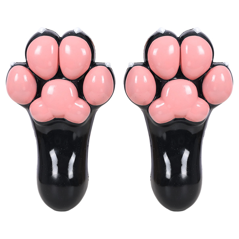 Glossy Silicone Furry Feet Paws