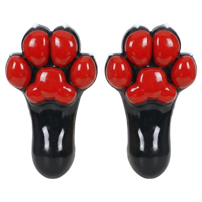 Glossy Silicone Furry Feet Paws
