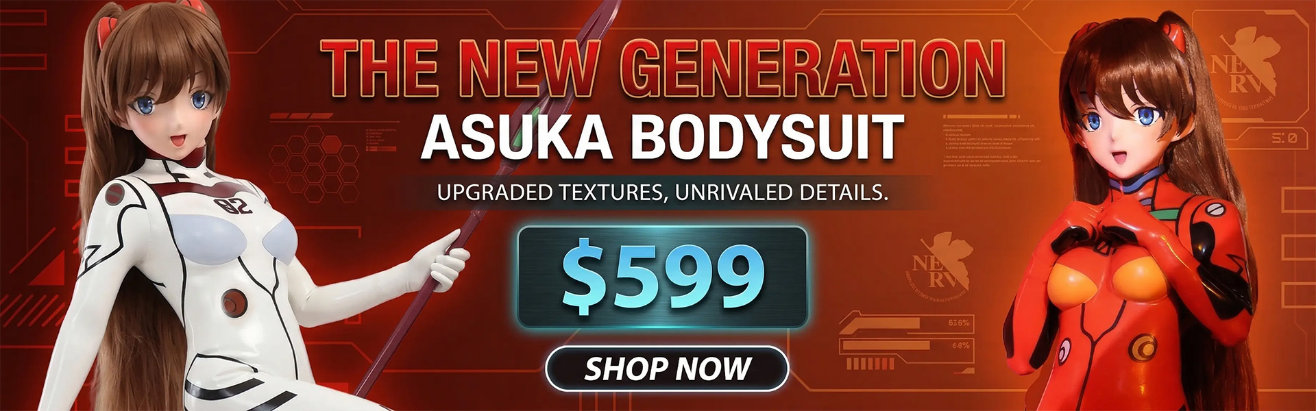 Asuka Upgraded White D Cup Silicone Bodysuit