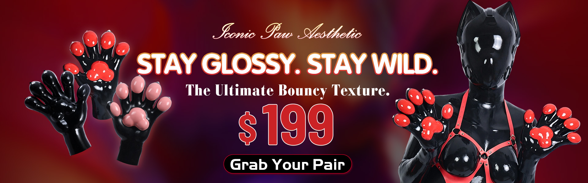 glossy-silicone-furry-paws