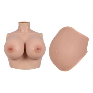 H Cup Silicone Breast Forms + Silicone Pregnant Belly H Cup Silicone Breast Forms + Silicone Pregnant Belly