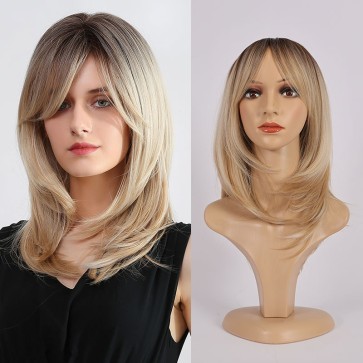 Long layered Wigs with Bangs - JF018