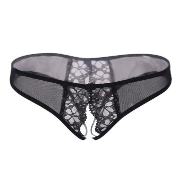 Lace Opening Crotch Panties Thong
