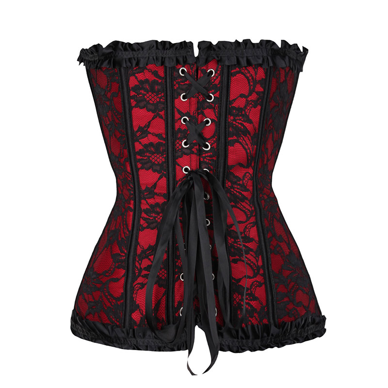 Corset Lace Overbust Lace up Bustier Shapewear Outfit