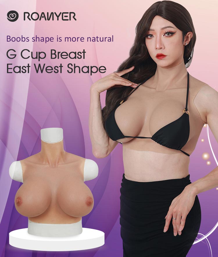 G Cup Breast East West Shape